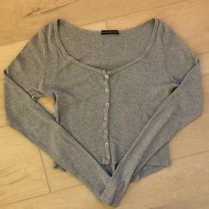 Brandy Melville Cropped Zelly Long Sleeved Top